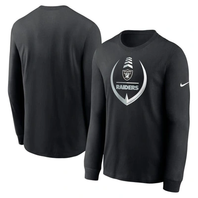 Nike Black Las Vegas Raiders Icon Legend Long Sleeve Performance T-shirt