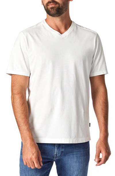 34 Heritage Deconstructed V-neck Pima Cotton T-shirt In White