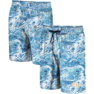 Colosseum Blue Ga Tech Yellow Jackets Realtree Aspect Ohana Swim Shorts