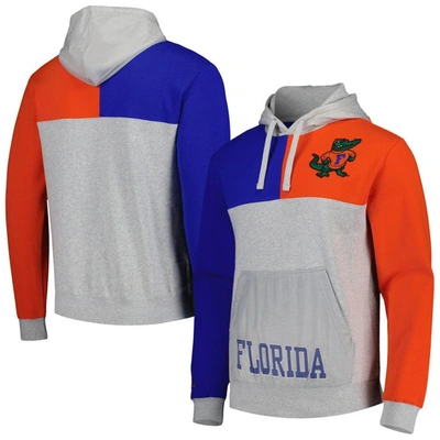 Mitchell & Ness Men's  Heather Gray Kansas Jayhawks Tie-breaker Pullover Hoodie