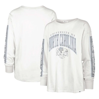 47 ' Cream North Carolina Tar Heels Statement Soa 3-hit Long Sleeve T-shirt In White