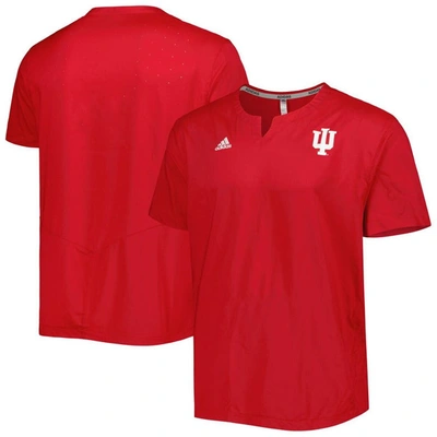 Adidas Originals Adidas Crimson Indiana Hoosiers Notch Neck Iron Cage Top