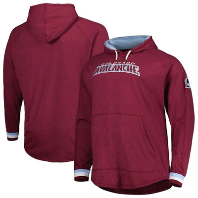 Mitchell & Ness Men's  Burgundy Colorado Avalanche Big And Tall Legendary Raglan Pullover Hoodie