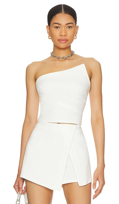 Superdown Quincy Strapless Top In White