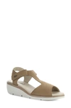 Fly London Nova Wedge Sandal In Sand Cupido