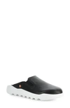 Softinos By Fly London Wadi Mule Sneaker In Black Smooth Leather