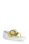 Fly London Dafi Platform Sandal In Yellow Ceralin