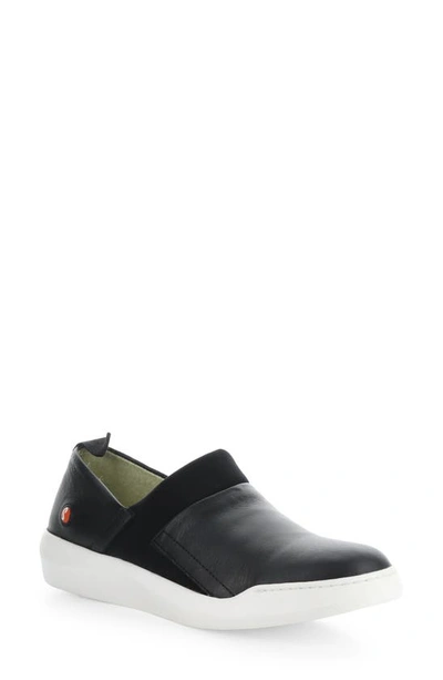 Softinos By Fly London Baju Slip-on Sneaker In Black Smooth Leather