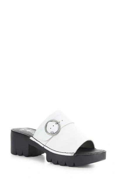 Fly London Eple Platform Sandal In 001 Off White Bridle