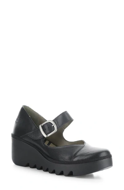 Fly London Baxe Mary Jane Pump In 000 Black Ceralin