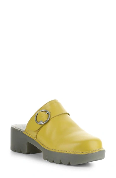 Fly London Enda Platform Clog In Mustard Bridle