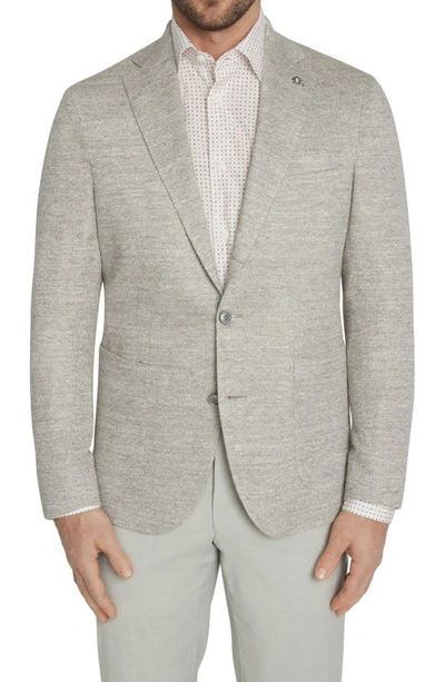 Jack Victor Hampton Half Lined Linen Blend Sport Coat In Grey