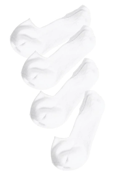 Stems 4-pack Breathable No-show Liner Socks In White