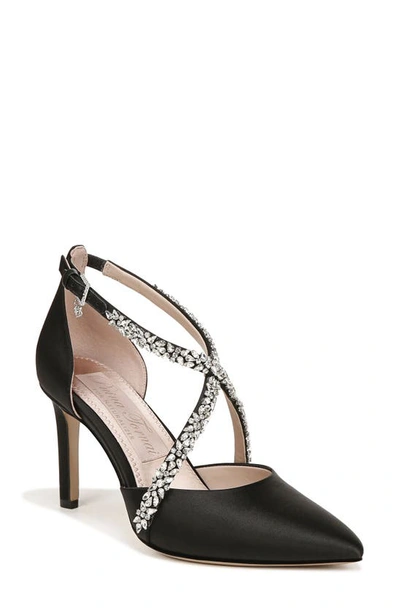 Naturalizer Pnina Tornai For  Sevgi Pointed Toe Pump In Black Satin Fabric