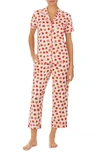 Kate Spade Print Short Sleeve Pajamas In Pink