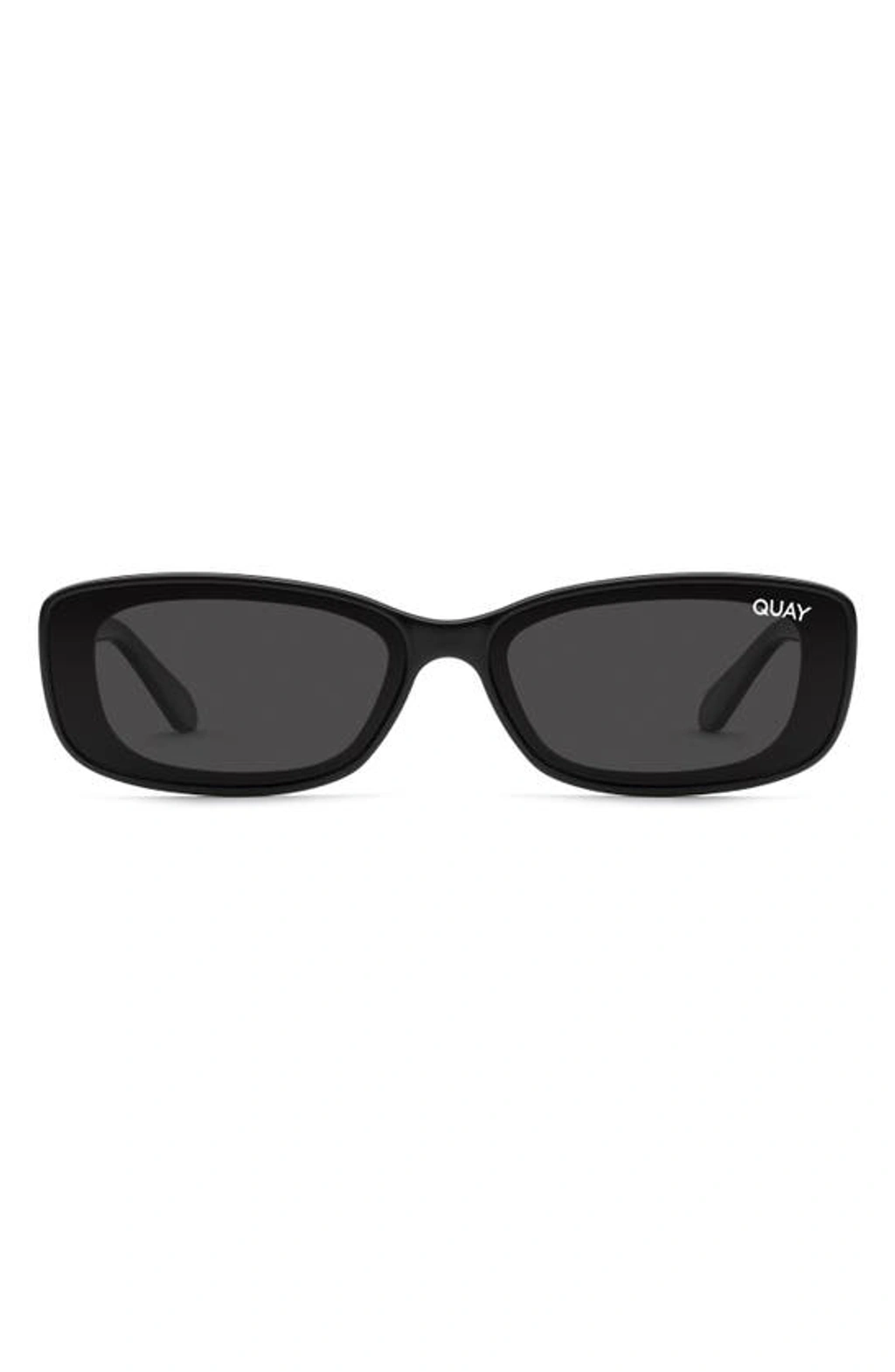 Quay Vibe Check 35mm Polarized Small Square Sunglasses In