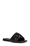 Beautiisoles Lia Slide Sandal In Black Leather