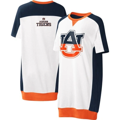 G-iii 4her By Carl Banks White Auburn Tigers Home Run T-shirt Dress