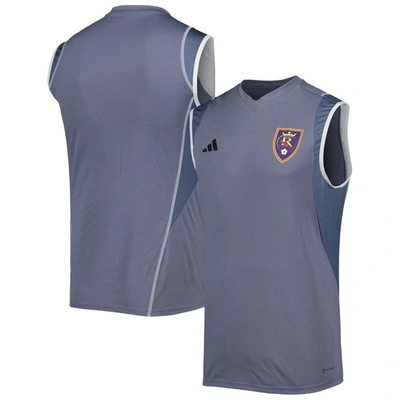 Adidas Originals Adidas Gray Real Salt Lake 2023 On-field Sleeveless Training Jersey