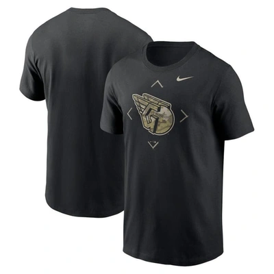 Nike Black Cleveland Guardians Camo Logo T-shirt