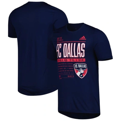 Adidas Originals Adidas Navy Fc Dallas Club Dna Performance T-shirt