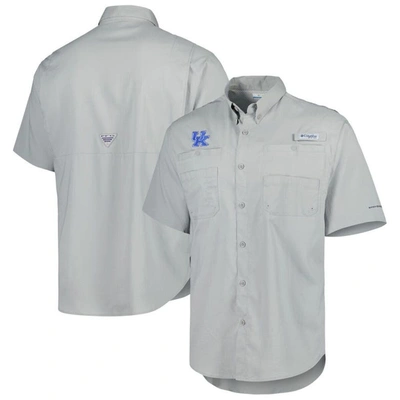 Columbia Gray Kentucky Wildcats Tamiami Omni-shade Button-down Shirt