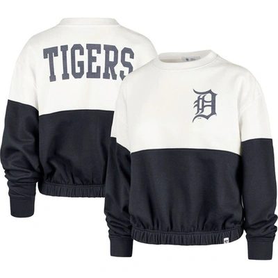47 ' White/navy Detroit Tigers Take Two Bonita Pullover Sweatshirt