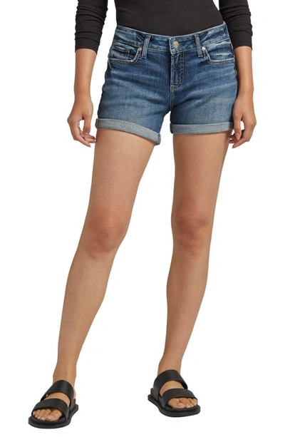 Silver Jeans Co. Britt Roll Cuff Denim Shorts In Indigo