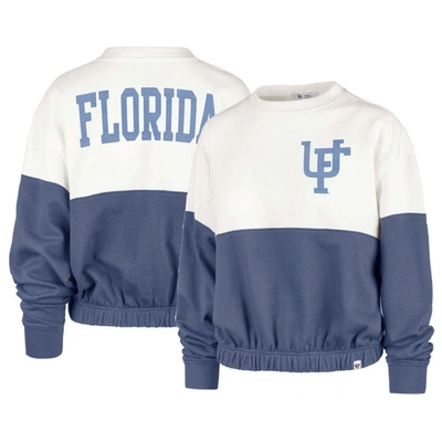 47 ' White/royal Florida Gators Take Two Bonita Pullover Sweatshirt