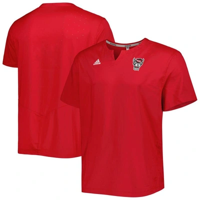 Adidas Originals Adidas Red Nc State Wolfpack Notch Neck Iron Cage Top