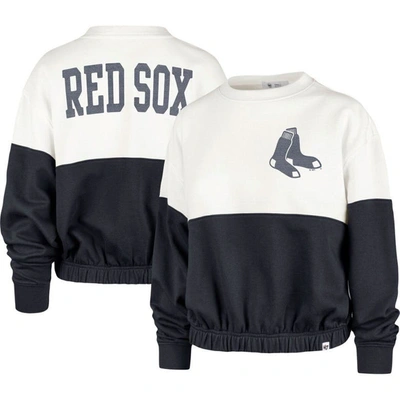 47 ' White/navy Boston Red Sox Take Two Bonita Pullover Sweatshirt