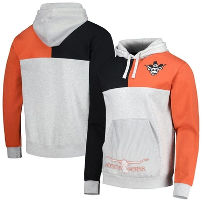 Mitchell & Ness Men's  Heather Gray Texas Longhorns Tie-breaker Pullover Hoodie