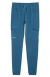 Under Armour Kids' Ua Pennant Woven Cargo Pants In Static Blue / Still Water