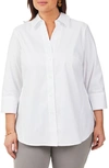 Foxcroft Paityn Stripe Non-iron Cotton Shirt In White