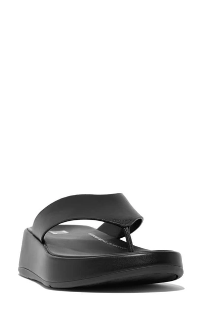Fitflop F-mode Platform Sandal In All Black