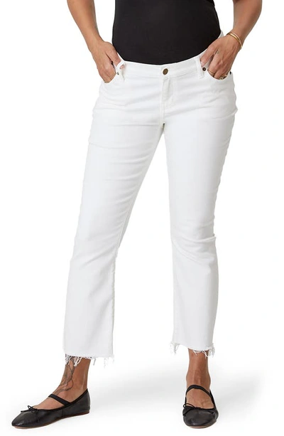 Hatch The Under The Bump Crop Maternity Jeans In True White