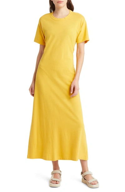 Treasure & Bond Vented Back Maxi Dress In Yellow Whip