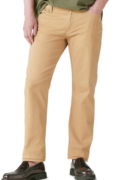 Lucky Brand 363 Relaxed Straight Leg Sateen Jeans In Beige