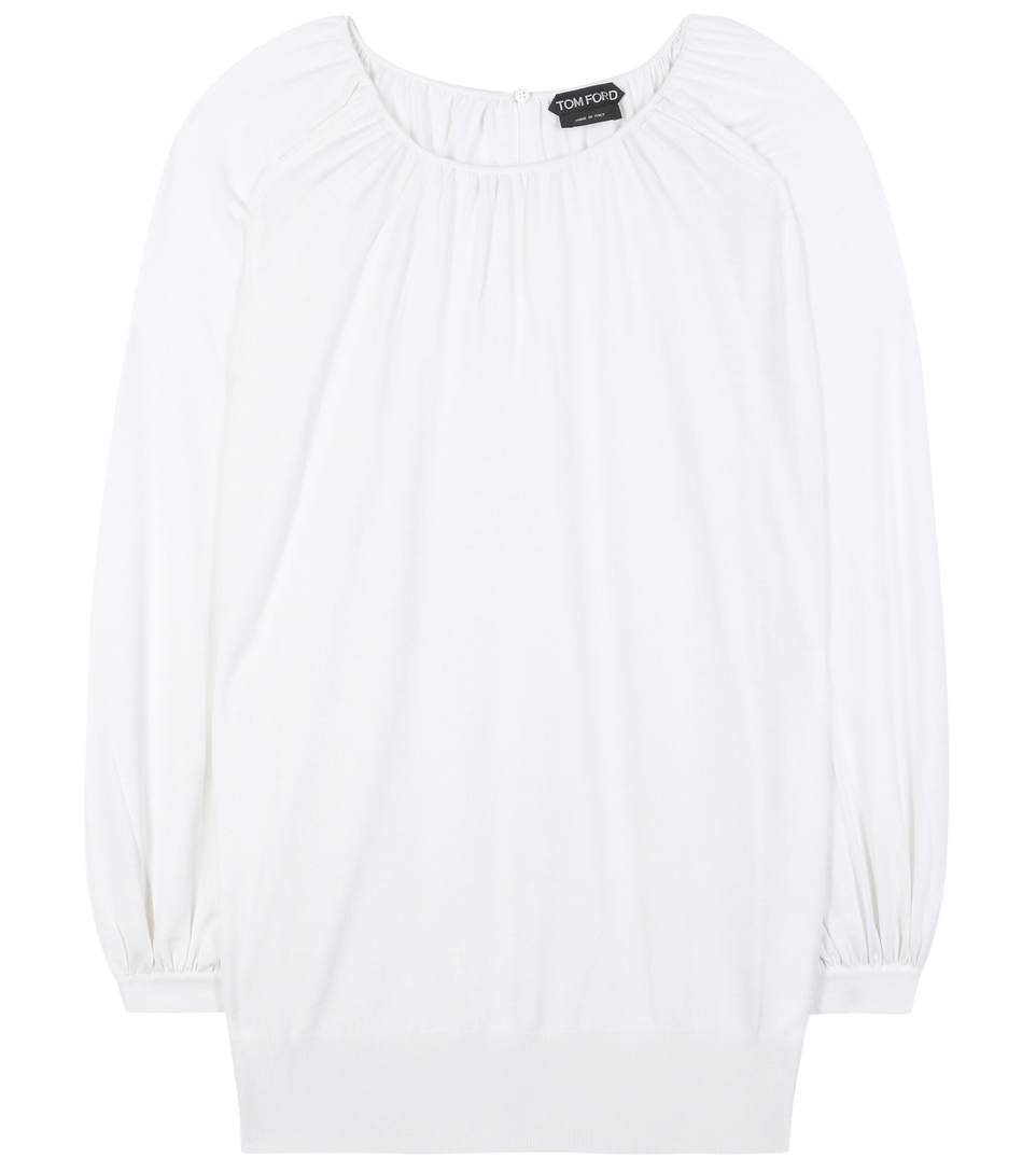 Tom Ford Cashmere And Silk Top In White | ModeSens