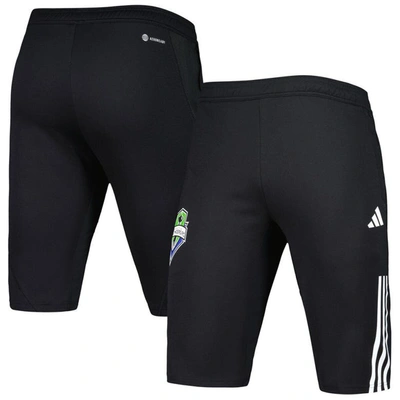 Adidas Originals Adidas Black Seattle Sounders Fc 2023 On-field Training Aeroready Half Pants