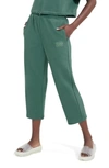 Ugg Keyla Crop High Waist Cotton French Terry Lounge Pants In Atlantic