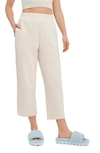 Ugg Keyla Crop High Waist Cotton French Terry Lounge Pants In Antique