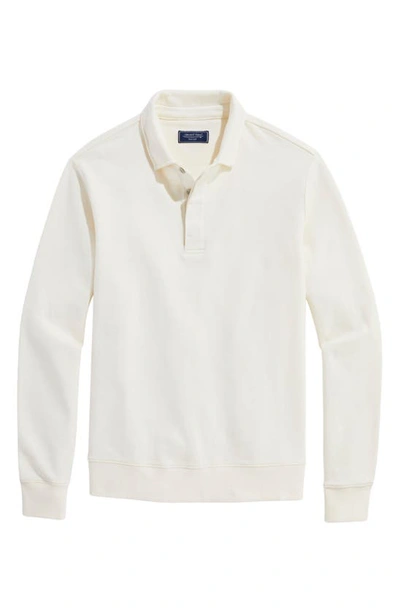 Vineyard Vines Surfside Cam Polo Collar Sweatshirt In Marshmallow