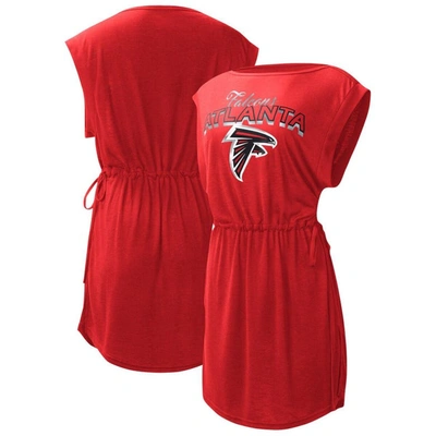 G-iii 4her By Carl Banks Red Atlanta Falcons G.o.a.t. Logo Swimsuit Cover-up