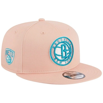 New Era Pink Brooklyn Nets Sky Aqua Undervisor 9fifty Snapback Hat