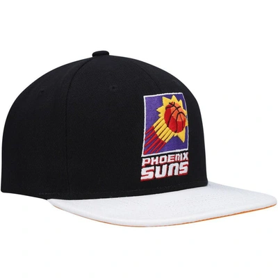 Mitchell & Ness Men's  Black, White Phoenix Suns Hardwood Classicsâ Wear Away Visorâ Snapback Hat In Black,white