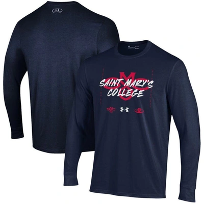 Under Armour Kids' Big Boys  Navy Saint Mary's Gaels 2023 On Court Bench Unity Long Sleeve T-shirt