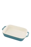 Staub Ceramic 10.5-inch X 7.5-inch Rectangular Baking Dish In Rustic Turquoise
