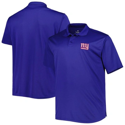 Fanatics Men's Royal New York Giants Big And Tall Birdseye Polo Shirt