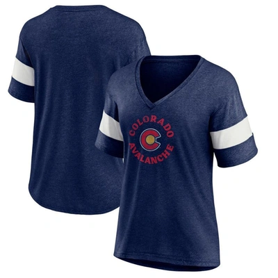 Fanatics Branded Heather Navy Colorado Avalanche Special Edition 2.0 Ring The Alarm Tri-blend V-neck